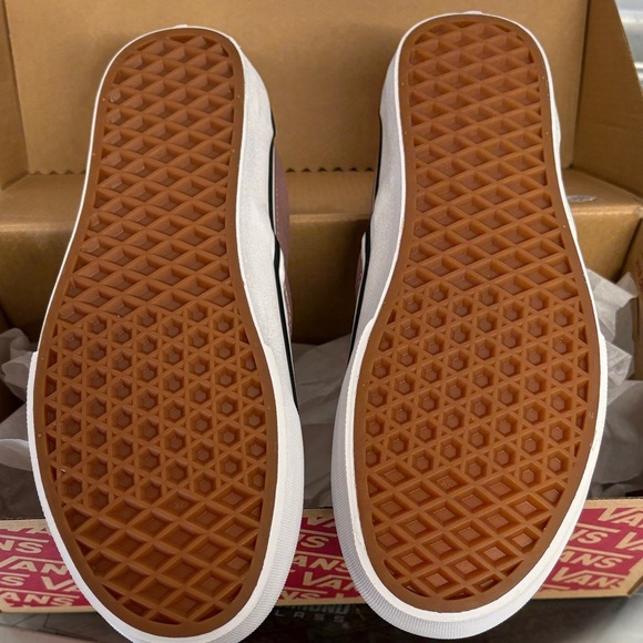 Vans Brown and White Checkered Slip-Ons - Picture 3 of 3
